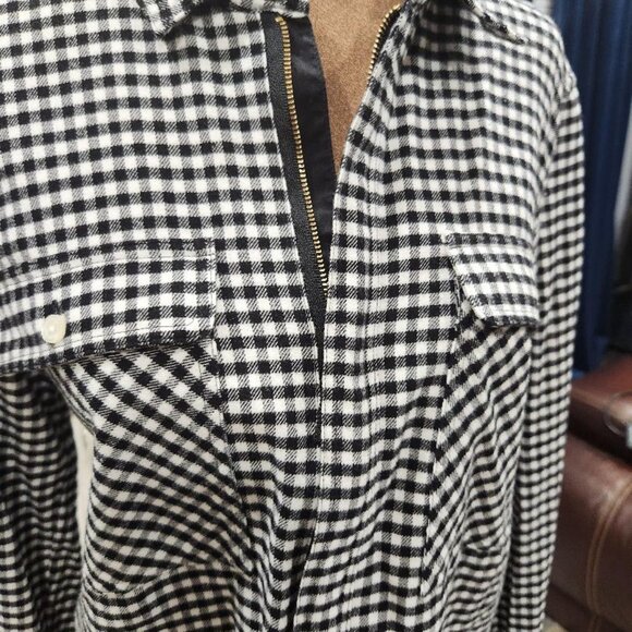 J Crew Merchantile Flannel Half Zip Pullover Sz Med MSRP $120 - Picture 4 of 10